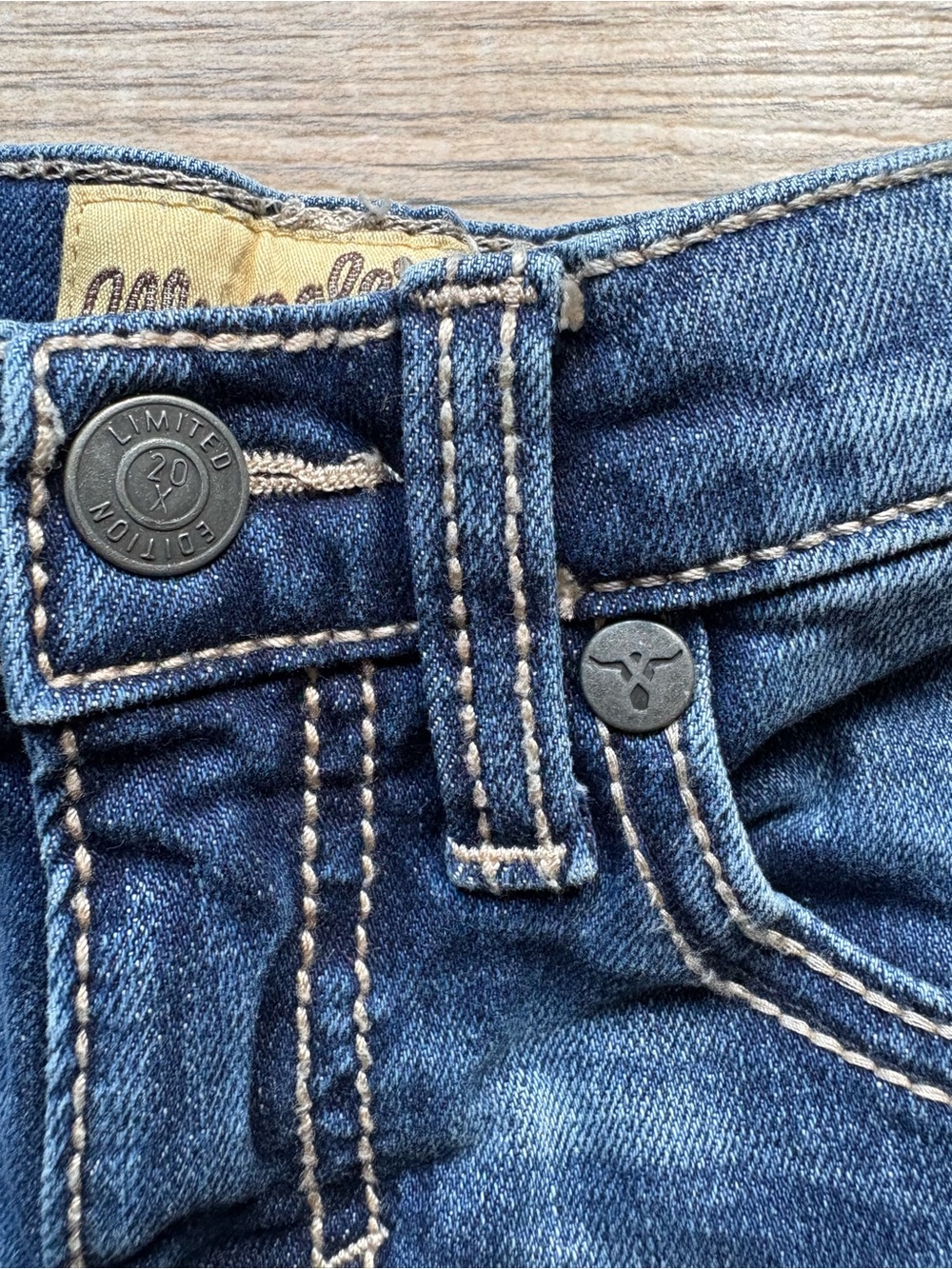Boys Wrangler 20x Dark Blue Denim Jeans, Size 3T - Picture 3 of 5